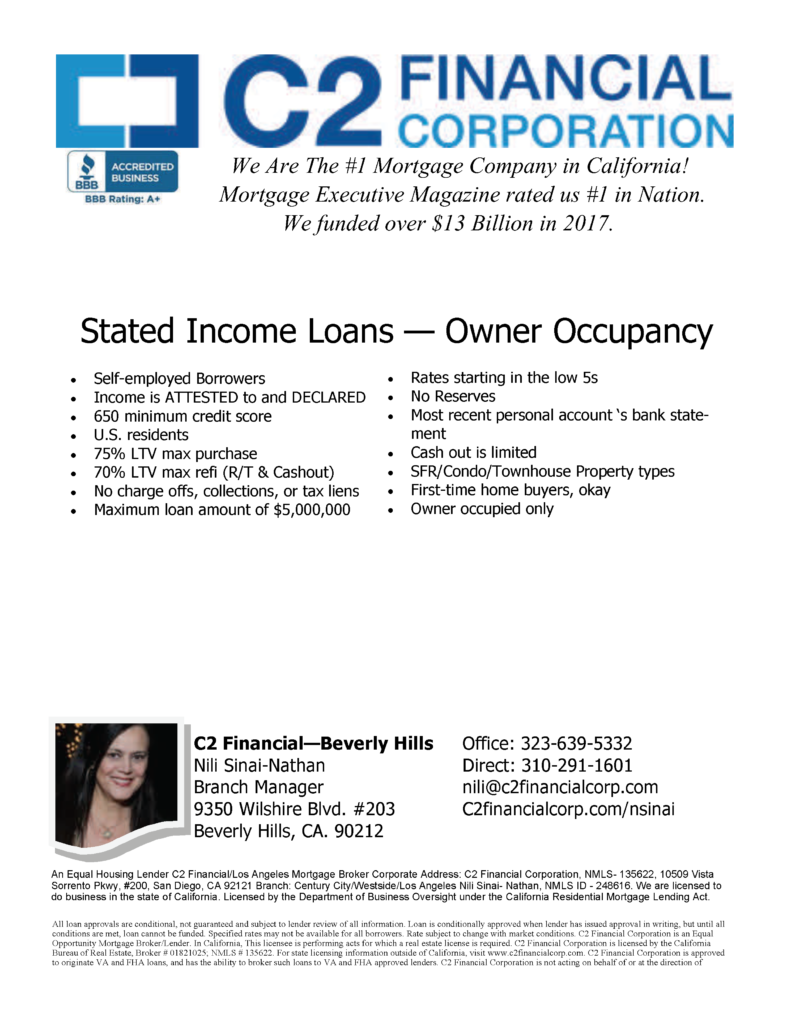 Stated Income Loans Los Angeles - C2 Financial - Mortgage Loans Century Cit...